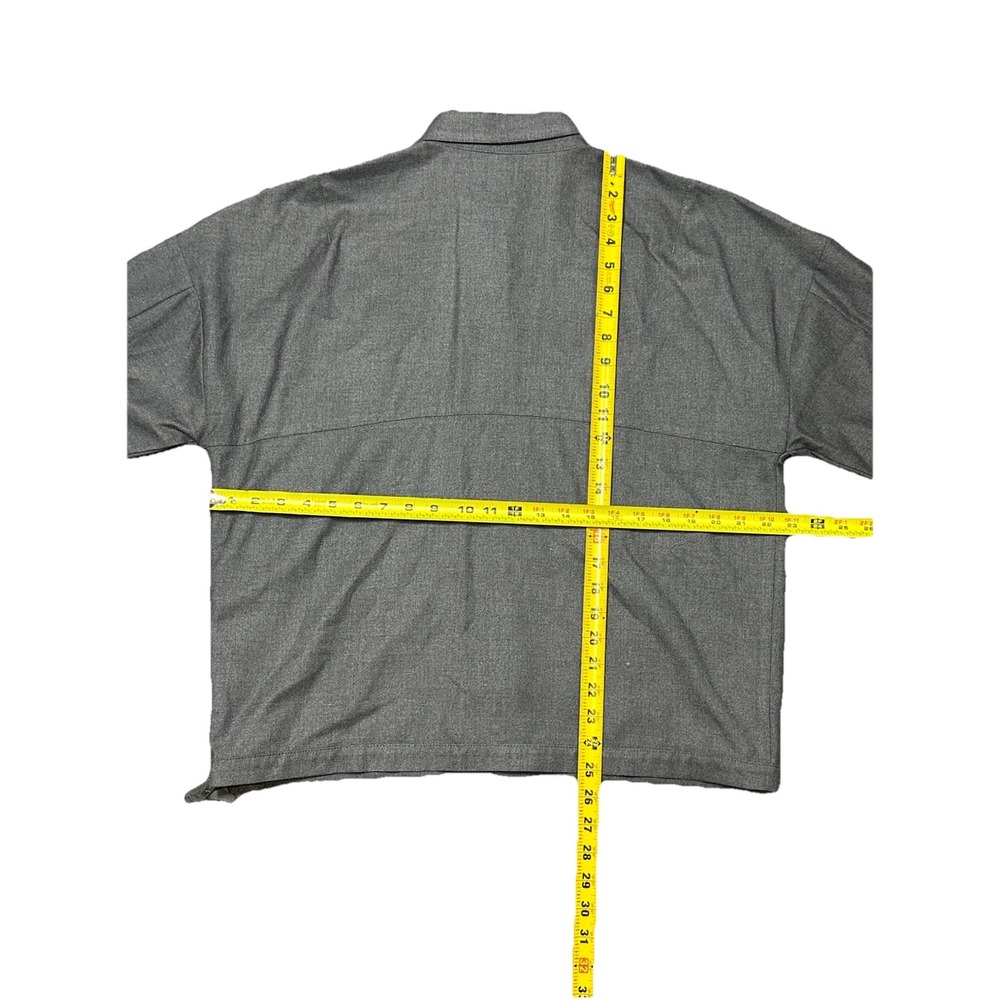 Stampd Berlin Button Up Shirt S Grey Oversized Side Zipper Pockets Minimalistic - Picture 6 of 6